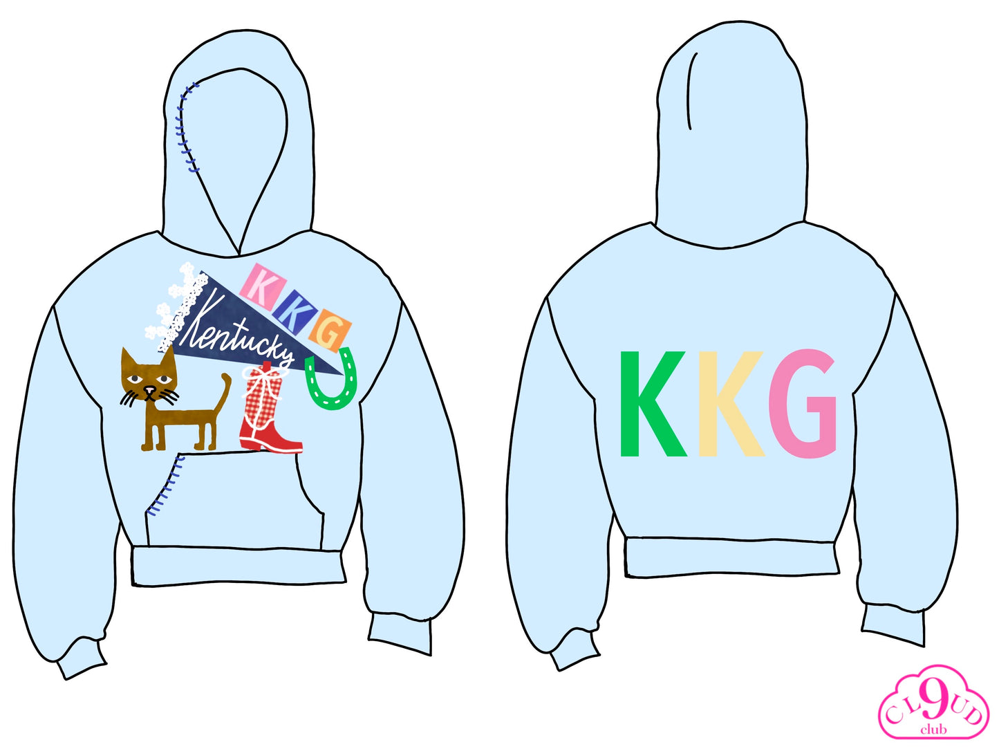 kentucky kappa pennant hoodie