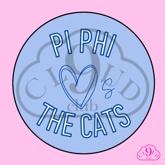 pi phi loves the cats button