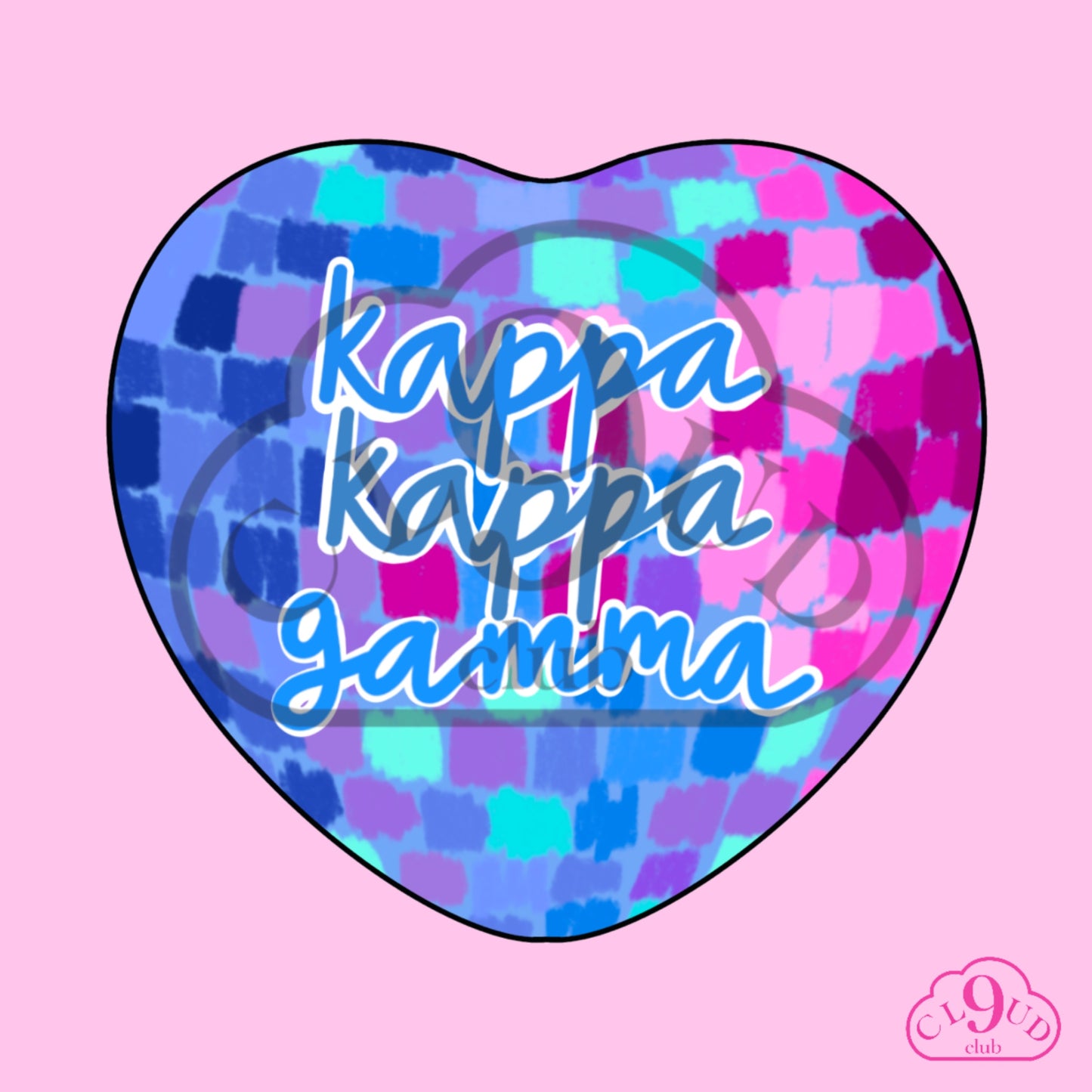 kappa kappa gamma disco button