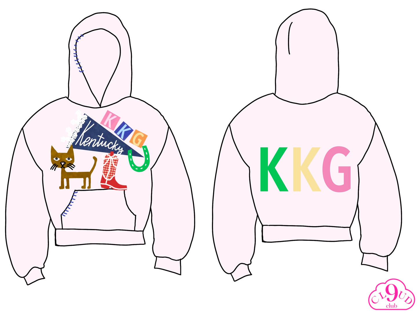 kentucky kappa pennant hoodie