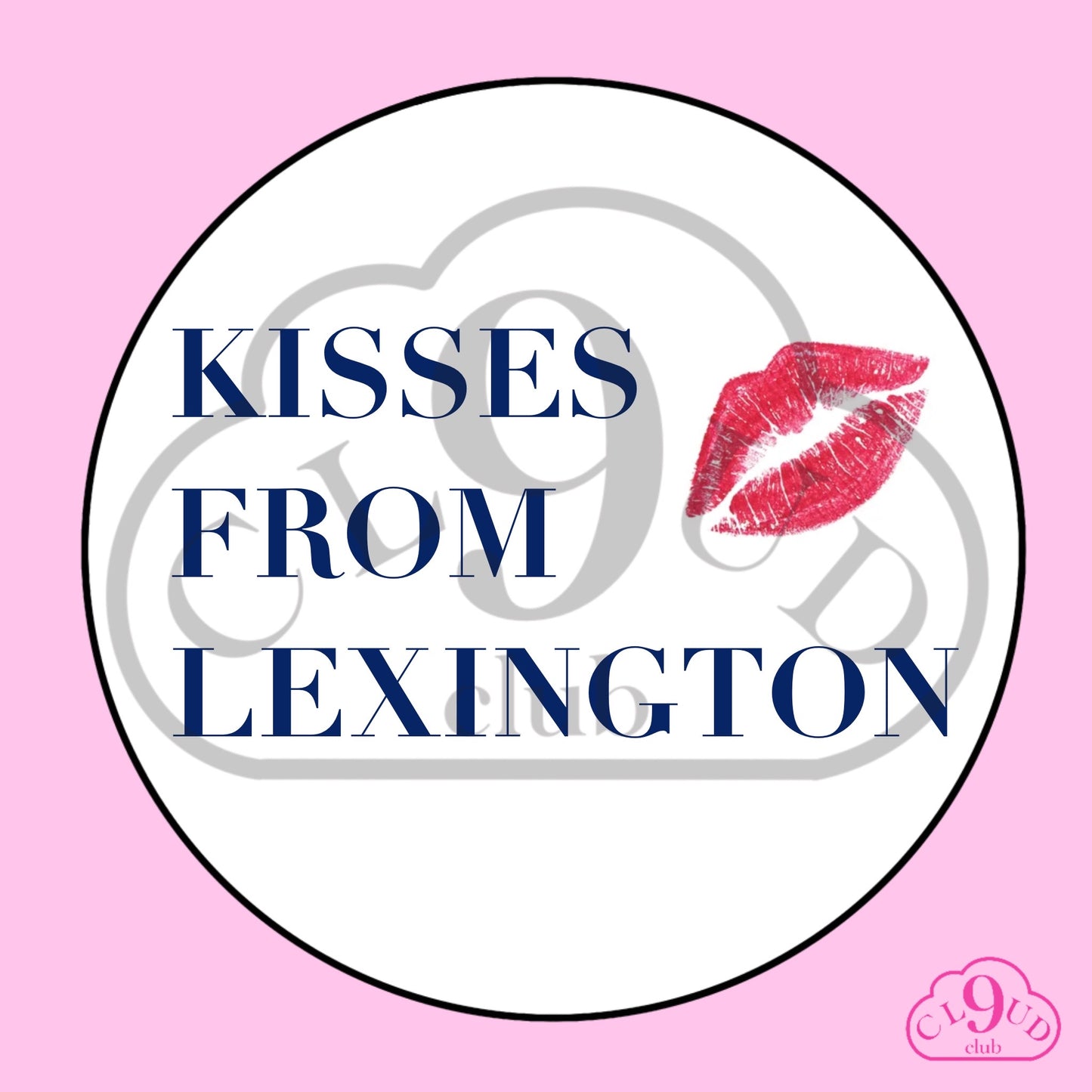 kisses from lexington button