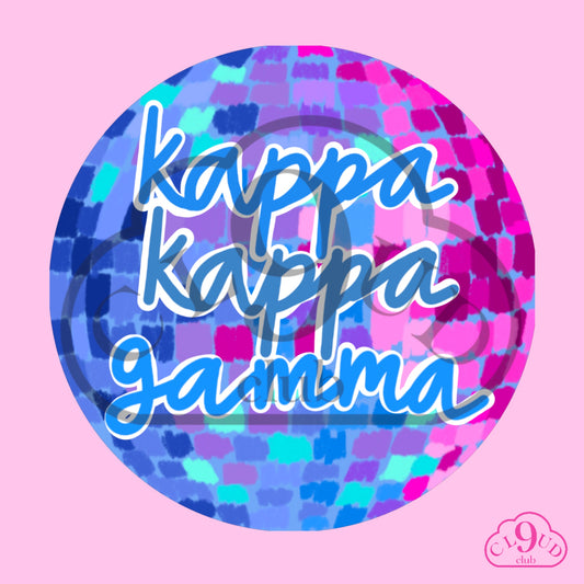 kappa kappa gamma disco button