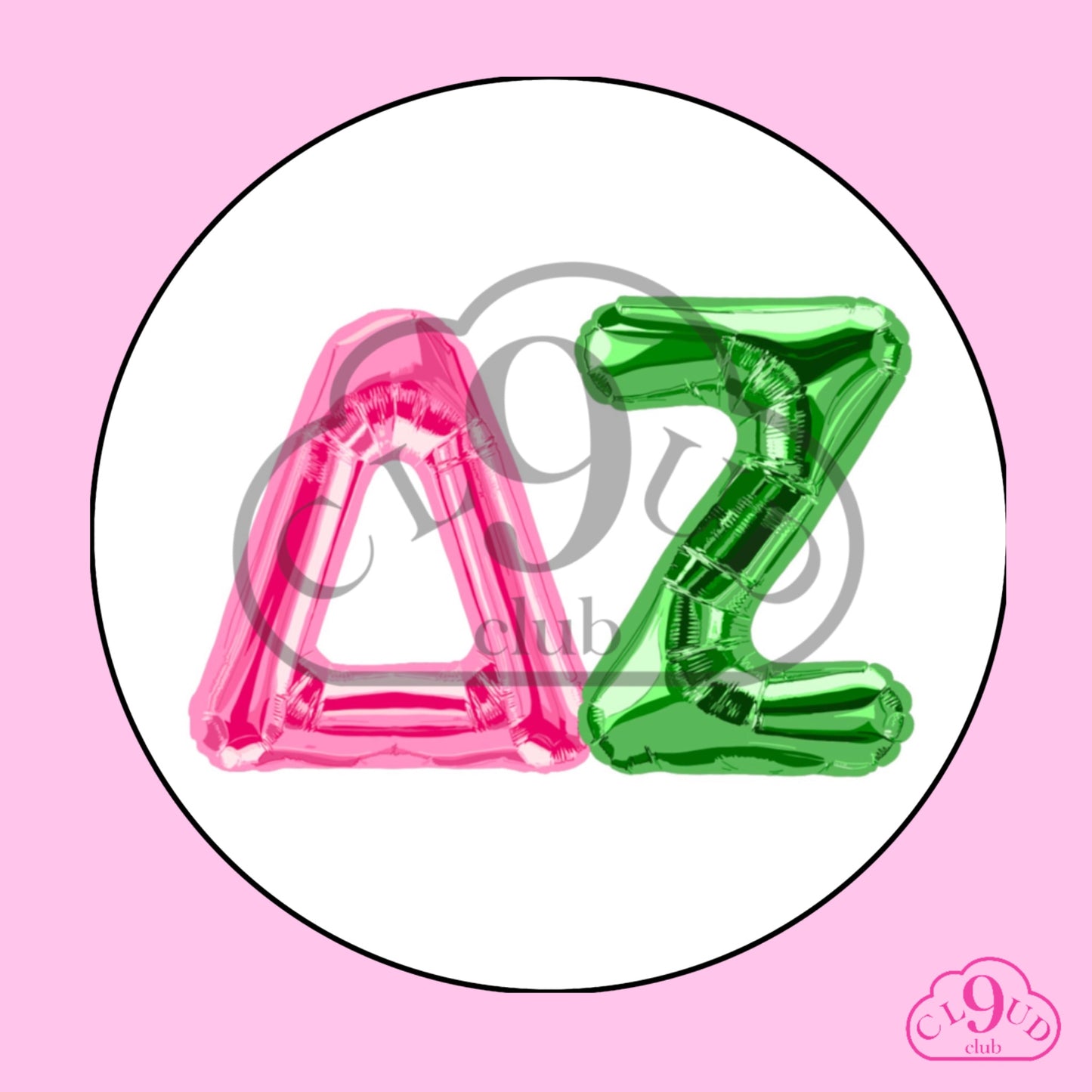 ΔΖ balloons button