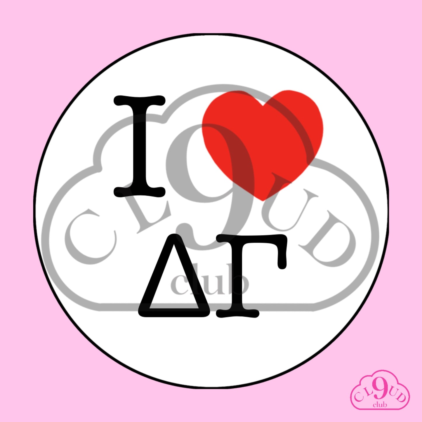 i heart ΔΓ button