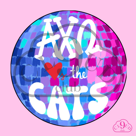 ΑΧΩ loves the cats disco button