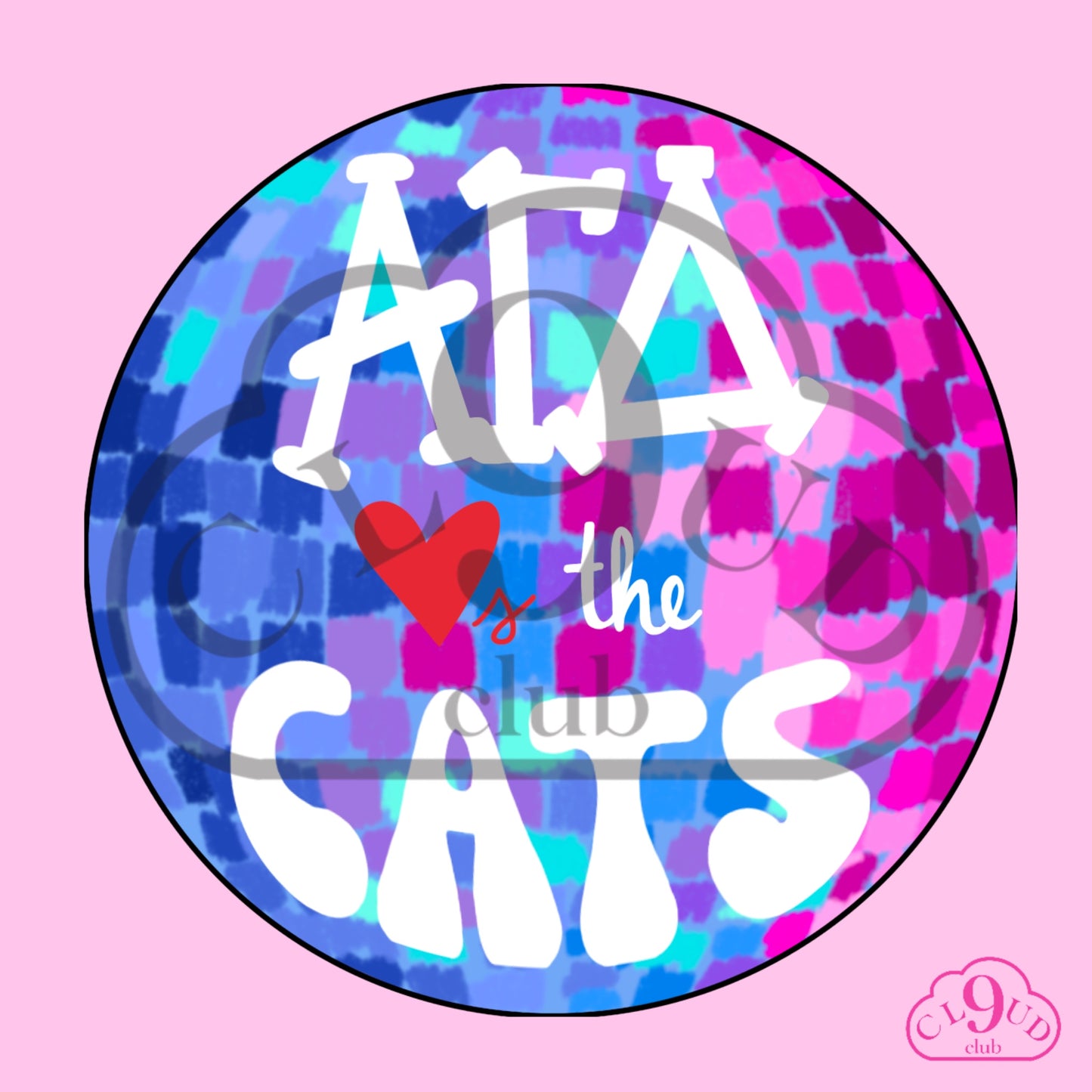 ΑΓΔ loves the cats disco button