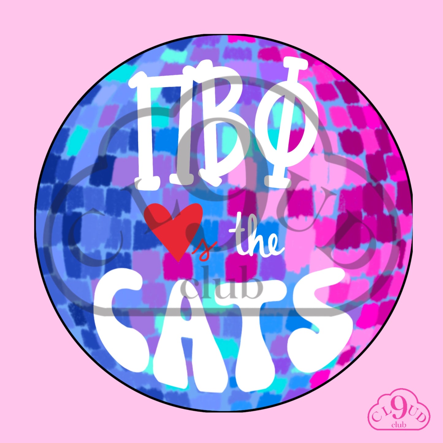 ΠΒΦ loves the cats disco button