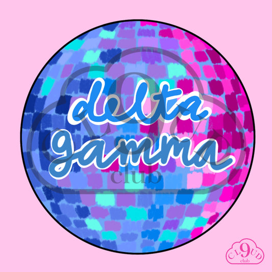 delta gamma disco button