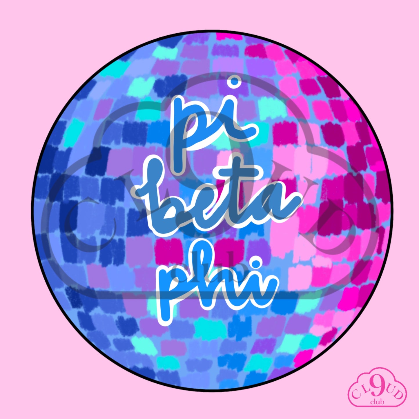 pi beta phi disco button